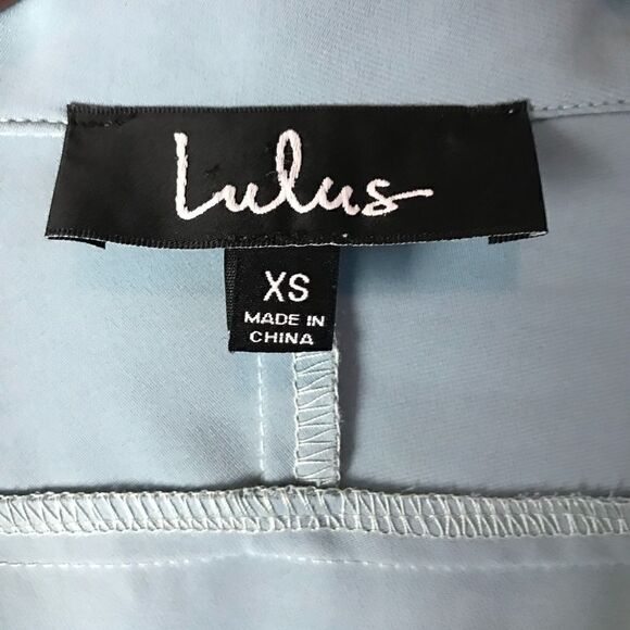 Lulu’s Franki Blue Button Down Trench Coat XS - Picture 7 of 12